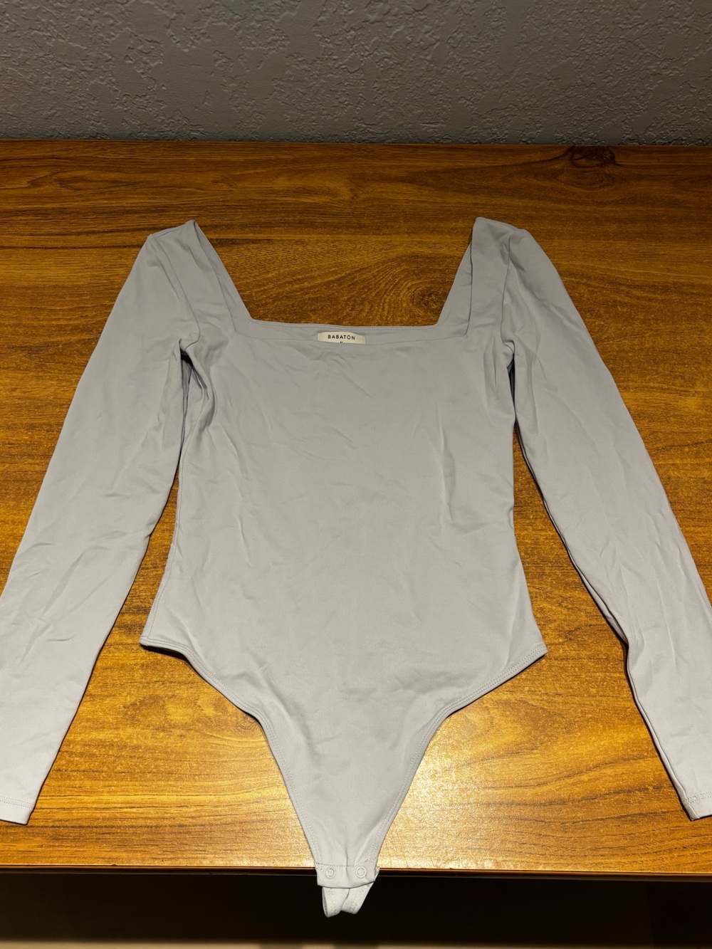 Babaton Long Sleeve Contour Bodysuit -Baby Blue